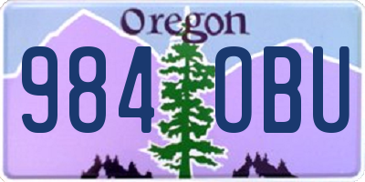 OR license plate 984OBU