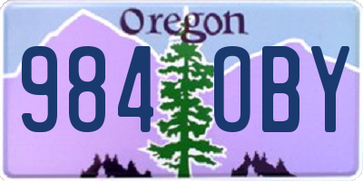 OR license plate 984OBY