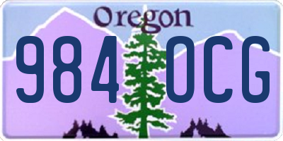 OR license plate 984OCG