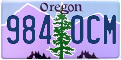 OR license plate 984OCM