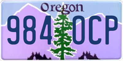 OR license plate 984OCP