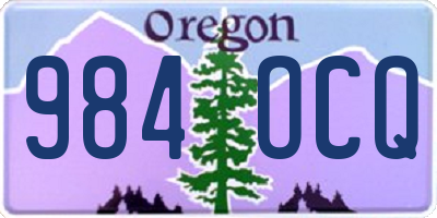OR license plate 984OCQ