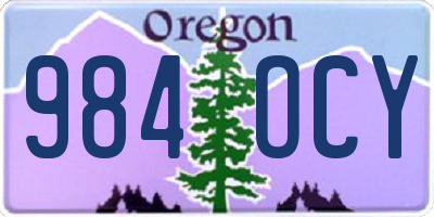 OR license plate 984OCY