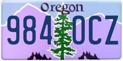 OR license plate 984OCZ