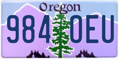 OR license plate 984OEU