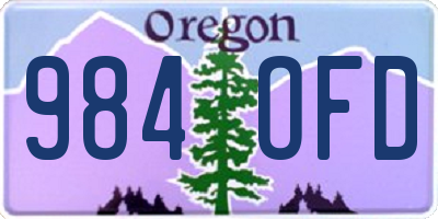 OR license plate 984OFD