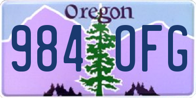 OR license plate 984OFG