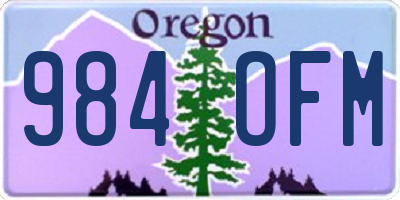 OR license plate 984OFM