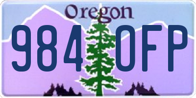 OR license plate 984OFP