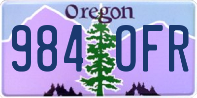 OR license plate 984OFR