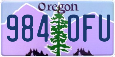 OR license plate 984OFU