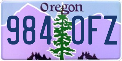OR license plate 984OFZ