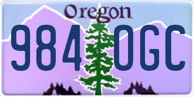 OR license plate 984OGC