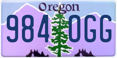 OR license plate 984OGG