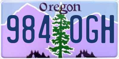 OR license plate 984OGH