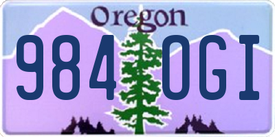 OR license plate 984OGI