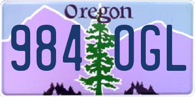 OR license plate 984OGL