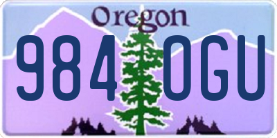 OR license plate 984OGU