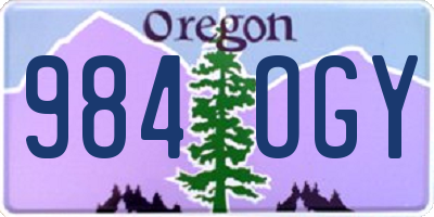 OR license plate 984OGY