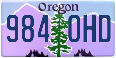 OR license plate 984OHD