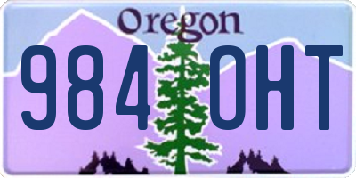 OR license plate 984OHT
