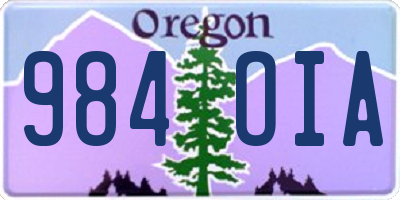 OR license plate 984OIA