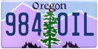 OR license plate 984OIL