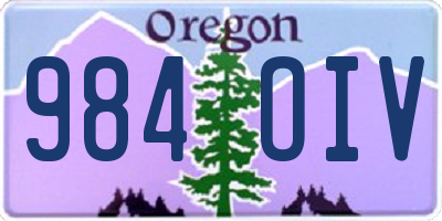 OR license plate 984OIV