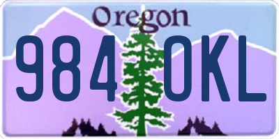 OR license plate 984OKL