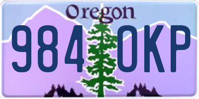 OR license plate 984OKP