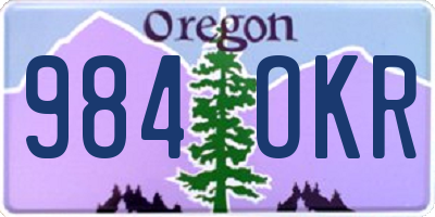 OR license plate 984OKR