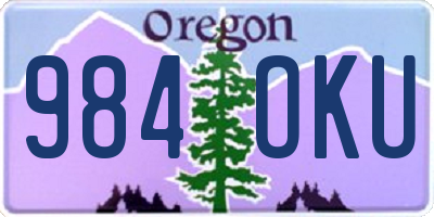 OR license plate 984OKU