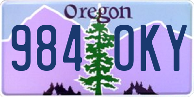 OR license plate 984OKY