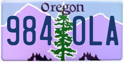 OR license plate 984OLA