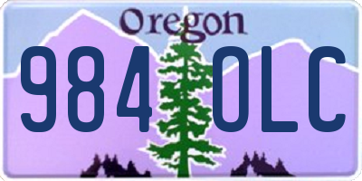 OR license plate 984OLC