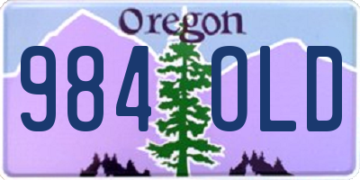 OR license plate 984OLD
