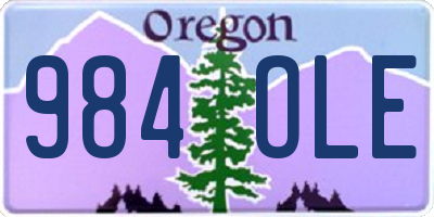 OR license plate 984OLE