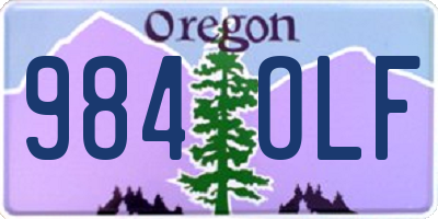 OR license plate 984OLF