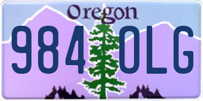 OR license plate 984OLG