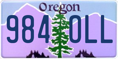 OR license plate 984OLL