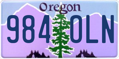 OR license plate 984OLN