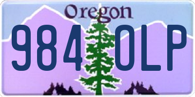 OR license plate 984OLP