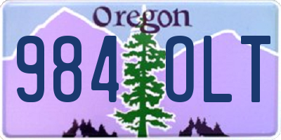 OR license plate 984OLT