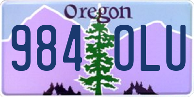 OR license plate 984OLU