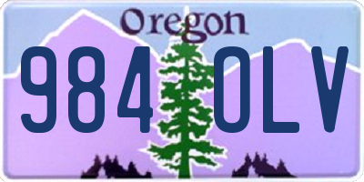 OR license plate 984OLV