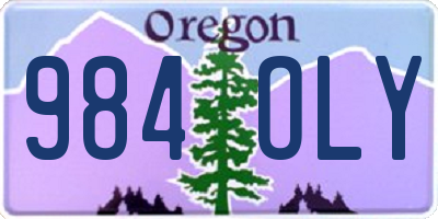 OR license plate 984OLY