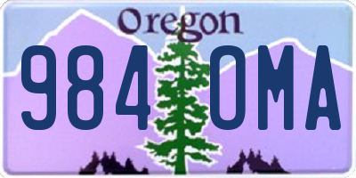OR license plate 984OMA