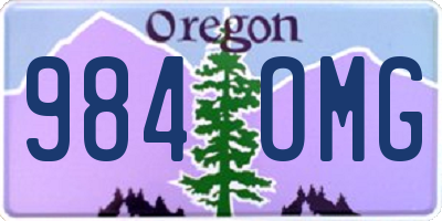 OR license plate 984OMG