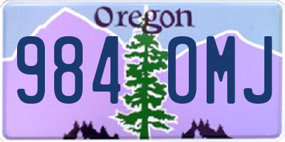 OR license plate 984OMJ