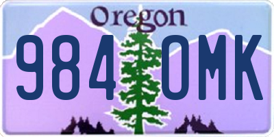 OR license plate 984OMK